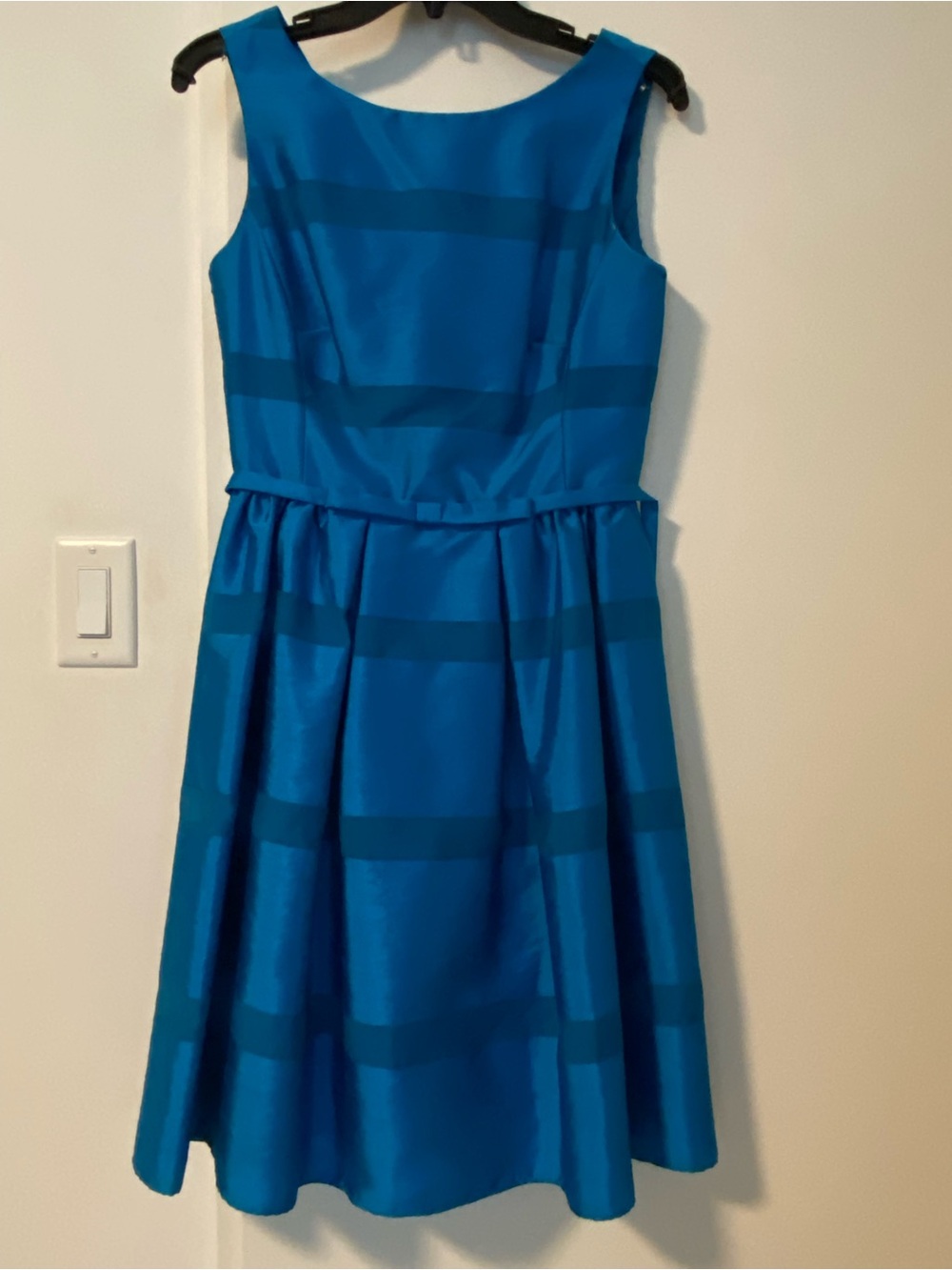 Teal Blue Striped Fit & Flare Party Dress from Nordstrom